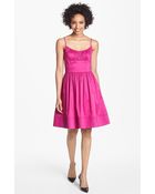 Maggy London Taffeta Fit Flare Dress - Lyst