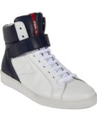 Prada High Top Velcro Strap Sneaker - Lyst