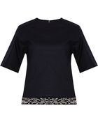 3.1 Phillip Lim Poplin Top with Beaded Bottom - Lyst