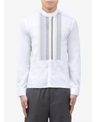 Neil Barrett Printedbib Cotton Shirt - Lyst