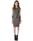 Alice + Olivia Alice Olivia Victoria Peplum Dress - Lyst