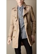 Burberry Mid-Length Lightweight Trench Coat - Lyst