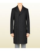 Gucci Houndstooth Wool Coat - Lyst