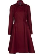 Lanvin Flare Skirt Coat - Lyst