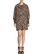 Thakoon Addition Leather Trim Coat - Lyst