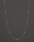 Roberto Coin 18k White Gold Diamonds By The Inch Necklace 36 - Lyst