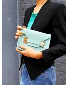 Sophie Hulme Duck Egg Mini Envelope Bag - Lyst