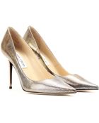 Jimmy Choo Abel Metallic Leather Pumps - Lyst