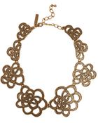 Oscar de la Renta Gardenia Link Collar Necklace - Lyst