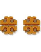 Tory Burch Resin T Logo Stud Earrings - Lyst