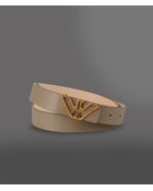 Emporio Armani Leather Belt with Eagle Buckle - Lyst