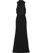 Victoria Beckham Crepe And Matte-Satin Gown - Lyst