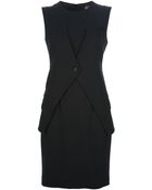 McQ by Alexander McQueen Pleated Panel Shift Dress - Lyst