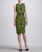 Michael Kors Zebraprint Sheath Dress - Lyst