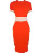 Victoria Beckham Raised Panel Dress - Lyst