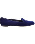 Alexander McQueen Velvet Skull Slipper - Lyst