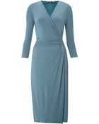 Max Mara Studio Papy Long Sleeved Jersey Wrap Dress - Lyst