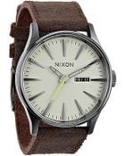 Nixon The Sentry Leather Watch - Lyst