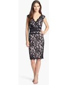 Tadashi Shoji Embroidered Lace Sheath Dress - Lyst