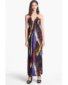 T-bags Print Halter Maxi Dress - Lyst
