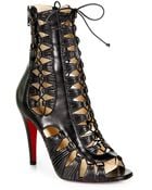Christian Louboutin Azimut Leather Lace-up Ankle Boots - Lyst