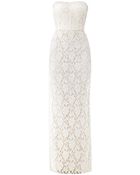 Dolce & Gabbana Lace Strapless Fulllength Gown - Lyst