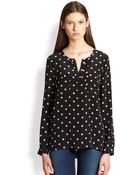 Joie Nepal Silk Polkadot Blouse - Lyst