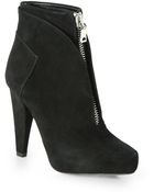 Proenza Schouler Front Zip Suede Platform Ankle Boots - Lyst
