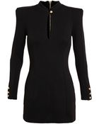 Balmain Wool Military Dress - Lyst