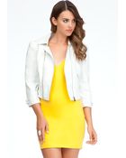 Bebe Faux Leather Motorcycle Jacket - Lyst