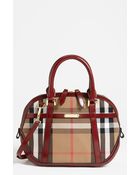 Burberry House Check Satchel - Lyst
