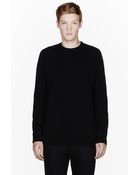 Saint Laurent Black Oversize Knit Cashmere Crewneck - Lyst