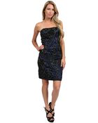 Sue Wong Beaded Strapless Dress - Lyst