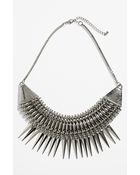 Topshop Spike Collar Necklace - Lyst