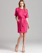 Catherine Malandrino Dress Solid Tie Front - Lyst