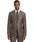 Brooks Brothers Milano Fit Brown Plaid with Blue Deco Suit - Lyst