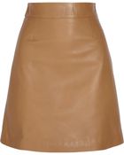 Valentino High-Waisted Leather Skirt - Lyst