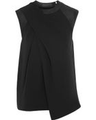 Alexander Wang Gathered Silk Crepe Top - Lyst