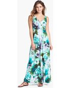 Isaac Mizrahi New York Print Maxi Dress - Lyst