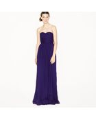 J.Crew Petite Arabelle Long Dress In Silk Chiffon - Lyst