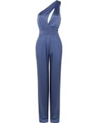 Halston Heritage One Shoulder Jumpsuit - Lyst