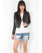 J Brand Aiah Moto Leather Jacket - Lyst