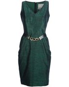 Jason Wu Belted V-Neck Dress - Lyst