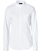 Steffen Schraut Madeleine Standup Collar Blouse in White - Lyst