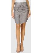 Catherine Malandrino Leather Skirt - Lyst