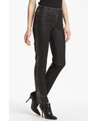 Nydj Sheri Tuxedo Stripe Coated Skinny Jeans - Lyst