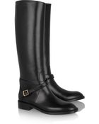 Saint Laurent Cavaliere Buckled Leather Riding Boots - Lyst