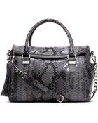 MICHAEL Michael Kors Medium Weston Snakeprint Satchel - Lyst