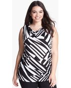 Olivia Moon Sleeveless Drape Front Knit Top - Lyst