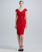 Tadashi Shoji Scalloped Lace Cocktail Dress - Lyst